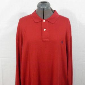 Polo Ralph Lauren Red Long Sleeve Polo Shirt XL